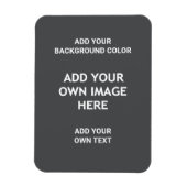 Voeg uw achtergrondkleur, uw afbeelding, jouw teks magneet (Verticaal)