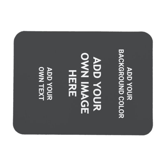 Voeg uw achtergrondkleur, uw afbeelding, jouw teks magneet (Horizontaal)