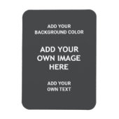 Voeg uw achtergrondkleur, uw afbeelding, jouw teks magneet (Verticaal)