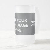 Voeg uw achtergrondkleur, uw afbeelding, jouw teks matglas bierpul (Voorkant rechts)