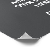 Voeg uw achtergrondkleur, uw afbeelding, jouw teks poster (Hoek)