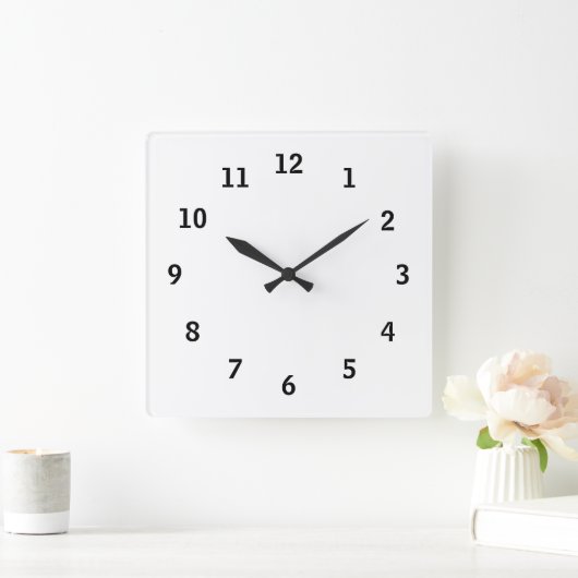 Voeg uw achtergrondwandklok toe vierkante klok (Huis)