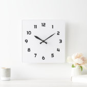 Voeg uw achtergrondwandklok toe vierkante klok (Huis)