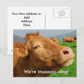 Voeg uw adres toe aan dit Briefkaart "We're Mooovi (Voorkant / Achterkant)