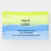 voeg uw adres van de bedrijfstekst van de logo toe spandoek (Horizontaal)