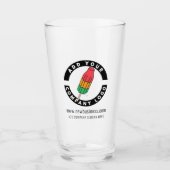 Voeg uw adres van de Business Logo Website toe Glas (Voorkant)