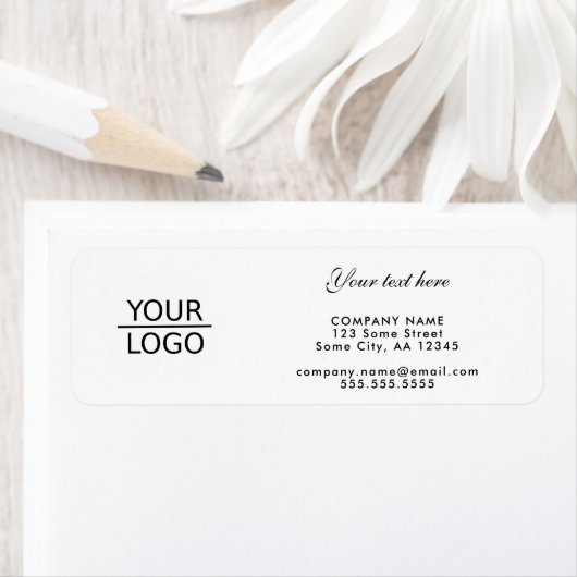 Voeg uw Adres van de Terugkeer van het de Tekst va Etiket (Insitu)