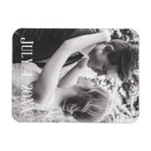 Voeg uw Afbeelding 4 juli bruiloft fotokaart toe Magneet (Horizontaal)