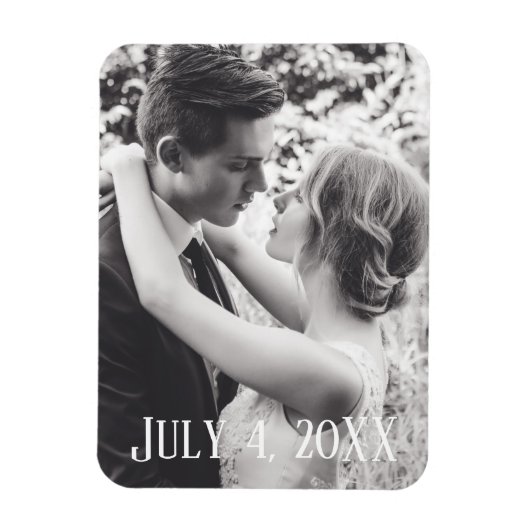 Voeg uw Afbeelding 4 juli bruiloft fotokaart toe Magneet (Verticaal)