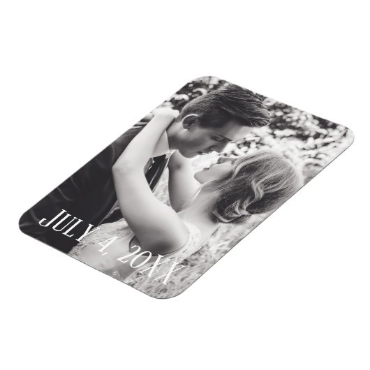 Voeg uw Afbeelding 4 juli bruiloft fotokaart toe Magneet (Linkerzijde)