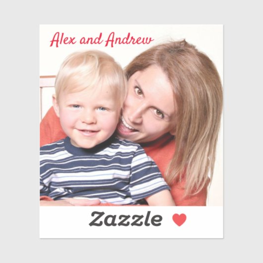 Voeg uw Afbeelding en tekst eenvoudig toe Sticker (Vel)