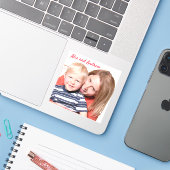 Voeg uw Afbeelding en tekst eenvoudig toe Sticker (Laptop met iPhone)