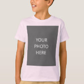 Voeg uw Afbeelding Foto Afbeelding Bleek Roze toe T-shirt (Voorkant)