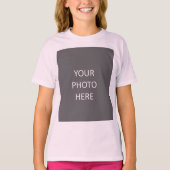 Voeg uw Afbeelding Foto Afbeelding Bleek Roze toe T-shirt (Voorkant)