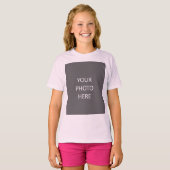 Voeg uw Afbeelding Foto Afbeelding Bleek Roze toe T-shirt (Voorkant volledig)