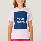 Voeg uw Afbeelding Foto Afbeelding Bleek Roze toe T-shirt (Voorkant)
