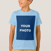 Voeg uw Afbeelding foto Afbeelding licht blauw Log T-shirt (Voorkant)