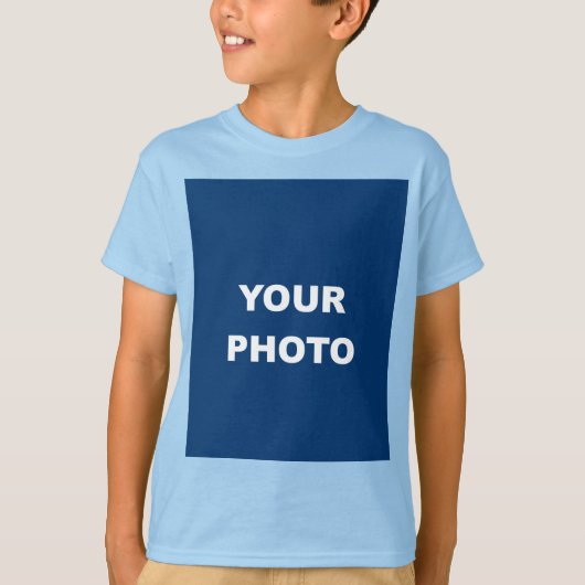 Voeg uw Afbeelding foto Afbeelding licht blauw Log T-shirt (Voorkant)