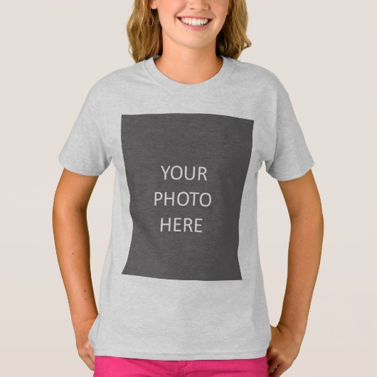 Voeg uw Afbeelding Foto Afbeelding Logo Ash Gray t T-shirt (Voorkant)