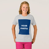 Voeg uw Afbeelding Foto Afbeelding Logo Ash Gray t T-shirt (Voorkant volledig)