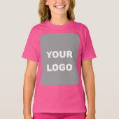 Voeg uw Afbeelding Foto Afbeelding Logo Wauw Roze  T-shirt (Voorkant)
