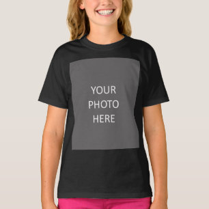 Voeg uw Afbeelding Foto Afbeelding zwart toe T-shirt