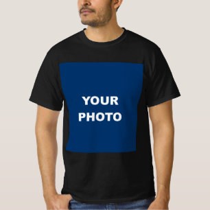 Voeg uw Afbeelding Foto Afbeelding zwart toe T-shirt
