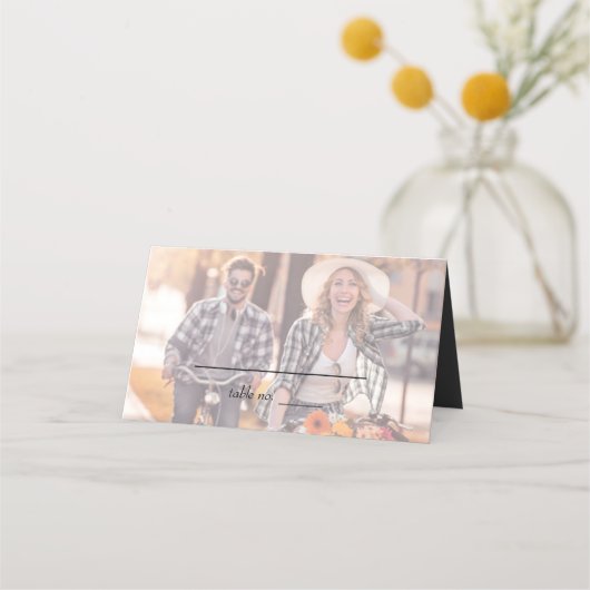 Voeg uw Afbeelding gepersonaliseerde trouwkaart to Plaatskaartje (Voorkant)