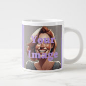 Voeg uw Afbeelding Jumbo Mok aangepaste foto Mok (Rechts)