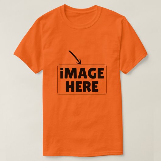 Voeg uw afbeelding of ontwerp toe Aangepaste oranj T-shirt (Design voorkant)
