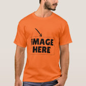 Voeg uw afbeelding of ontwerp toe Aangepaste oranj T-shirt (Voorkant)