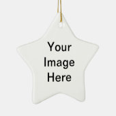 "Voeg Uw Afbeelding toe" Arts4Charity Keramisch Ornament (Rechts)