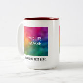 Voeg uw Afbeelding toe de Sjabloon Bedrijfs van de Tweekleurige Koffiemok (Voorkant links)