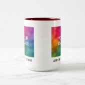 Voeg uw Afbeelding toe de Sjabloon Bedrijfs van de Tweekleurige Koffiemok (Center)