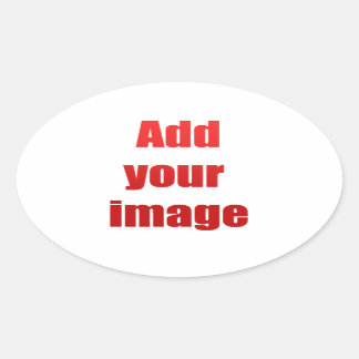 Voeg uw afbeelding toe om aan te passen ovale sticker