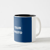 Voeg uw Afbeelding van de Foto van het Afbeelding  Tweekleurige Koffiemok (Voorkant rechts)