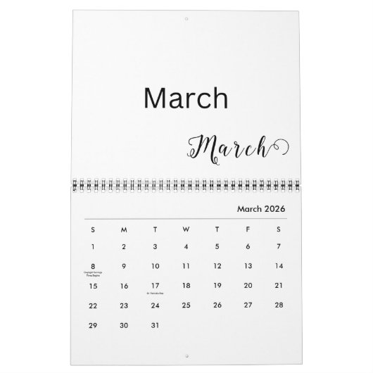 Voeg uw Afbeeldingen 12 maanden kostbare herinneri Kalender (Mar 2026)