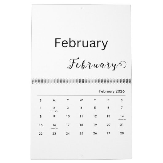 Voeg uw Afbeeldingen 12 maanden kostbare herinneri Kalender (Feb 2026)