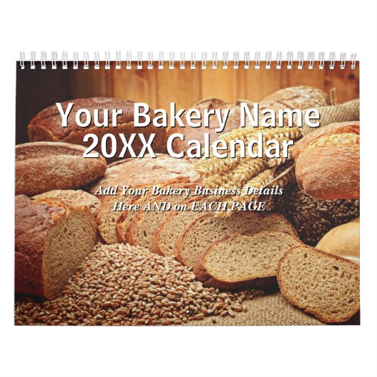 Voeg uw Bakkernaam toe - Details 20xx-lezen Kalender (Hoes)