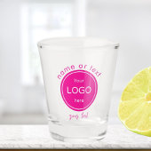 voeg uw bedrijf bedrijf toe logo Bar hot pink Shot Glas