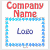 voeg uw bedrijf Custom-Cut Vinyl Sticker (Vel)