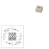 Voeg uw bedrijf Logo botanische bladeren toe Rubberstempel (Gestempeld)