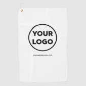 Voeg uw bedrijf Logo & Business website of slogan Golfhanddoek (Voorkant)