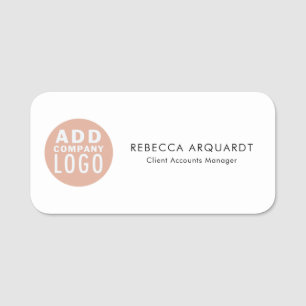 Voeg uw bedrijf Logo en medewerkers toe Naamplaatje