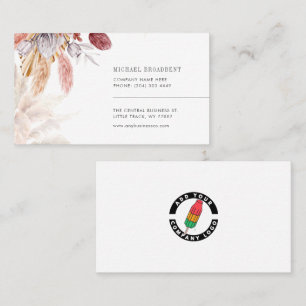 Voeg uw bedrijf Logo Pampas Grass Tan toe Visitekaartje