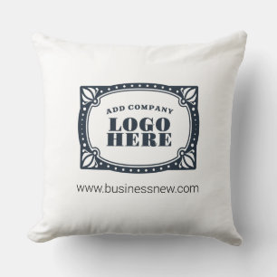 Voeg uw bedrijf merk Logo en website op maat Kussen