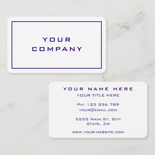 Voeg uw bedrijf moderne professionele legant toe u visitekaartje (Voorkant / Achterkant)
