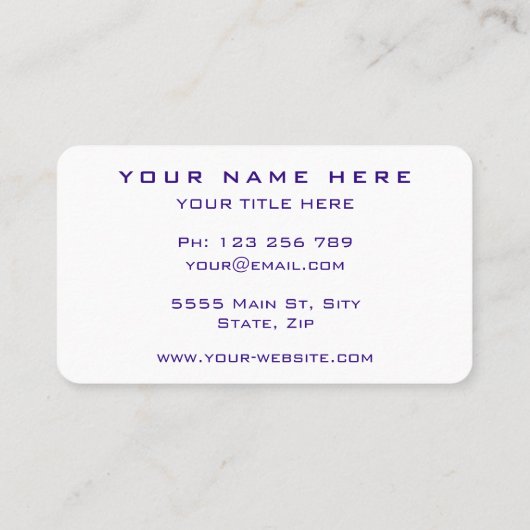 Voeg uw bedrijf moderne professionele legant toe u visitekaartje (Achterkant)