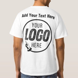 Voeg uw bedrijf toe Business Logo Photo Afbeelding T-shirt