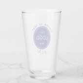 Voeg uw bedrijf toe logo Bar blue Glas (Achterkant)